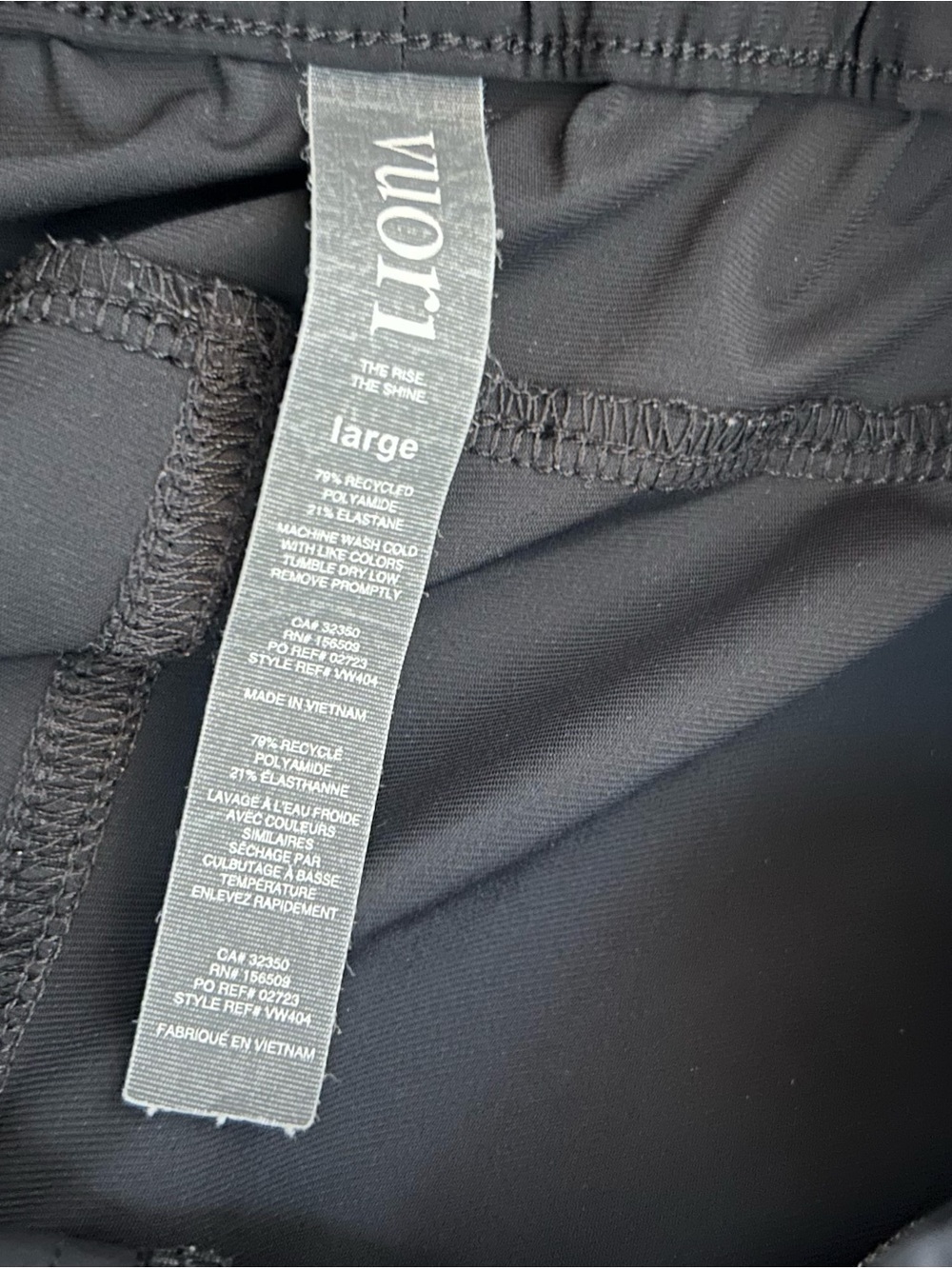 Vuori Miles Ankle Pant Womens Sz Large Black Pockets Gym Athleisure Performance - Picture 9 of 9